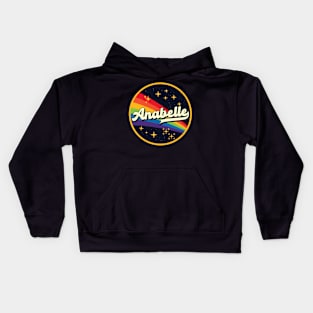 Anabelle // Rainbow In Space Vintage Style Kids Hoodie